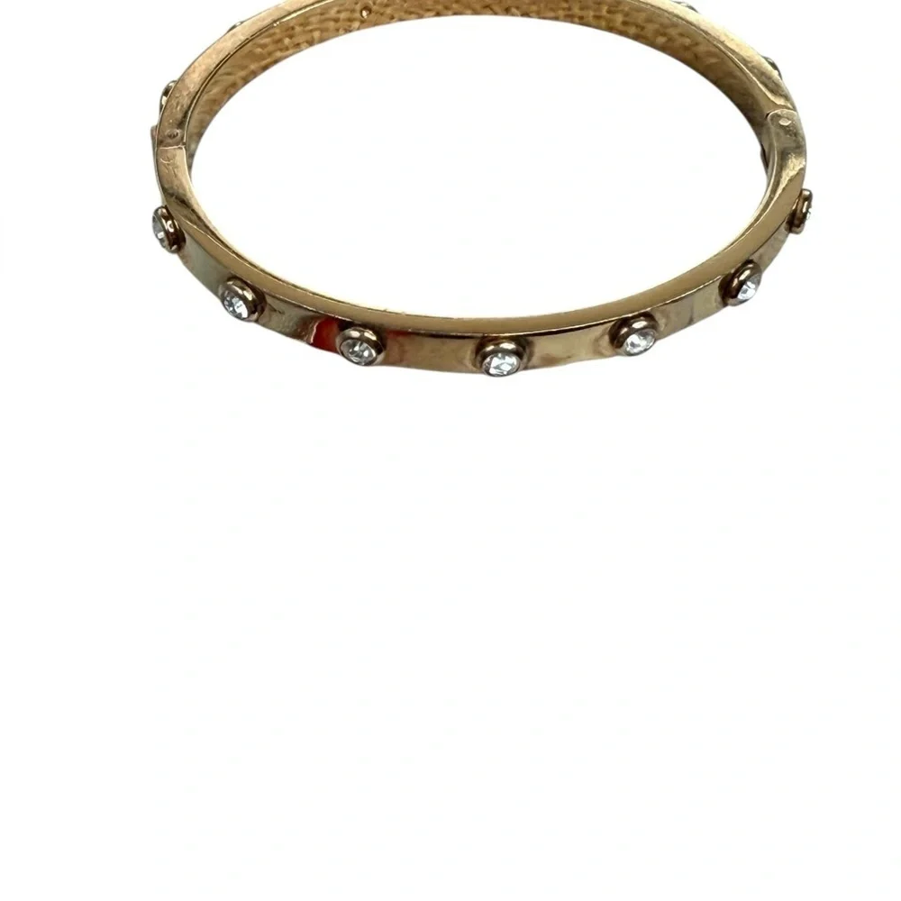 Michael Kors bangle love bracelet rhinestones gold tone size 6.25